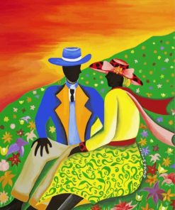 Black Couple Art paint by number