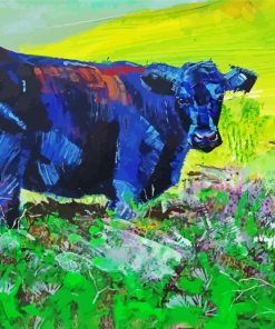 Black Cow Art paint by number