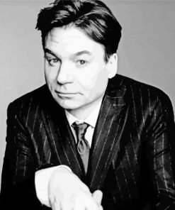 Black And White Mike Myers paint by number