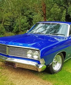 Blue 1968 Ford Galaxie paint by number