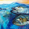 Bluefish Underwater Art paint by number