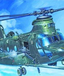 Boeing CH 47 Chinook Helicopter paint by number