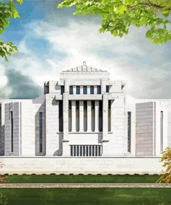 Canada Cardston Alberta Temple paint by number