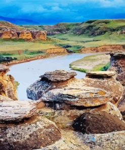 Canada Writing On Stone Provincial Park paint by number