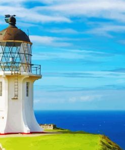 Cape Reirga New Zealand Lighthouse paint by number