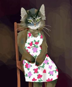 Cat In Dress Art paint by number