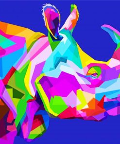 Colorful Rhino paint by number