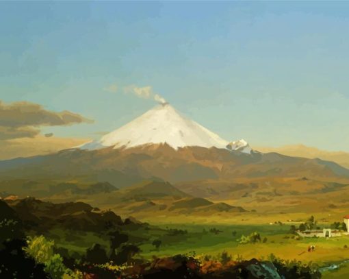 Cotopaxi By Frederic Edwin Church paint by number