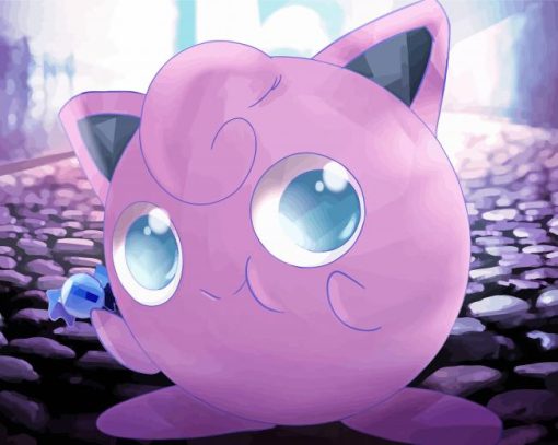 Cute Jigglypuff Pokemon Species paint by number