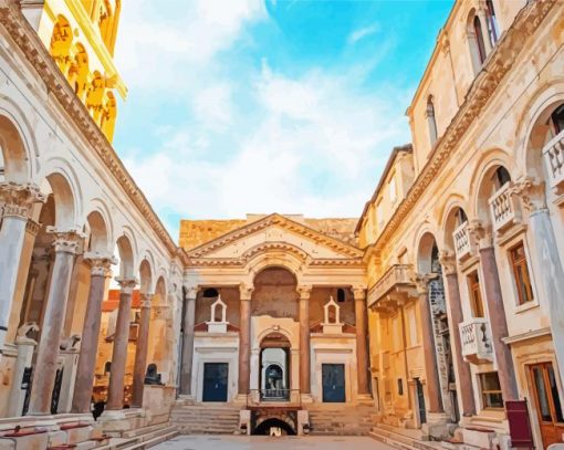 Diocletians Palace Split Croatia Buildings paint by number