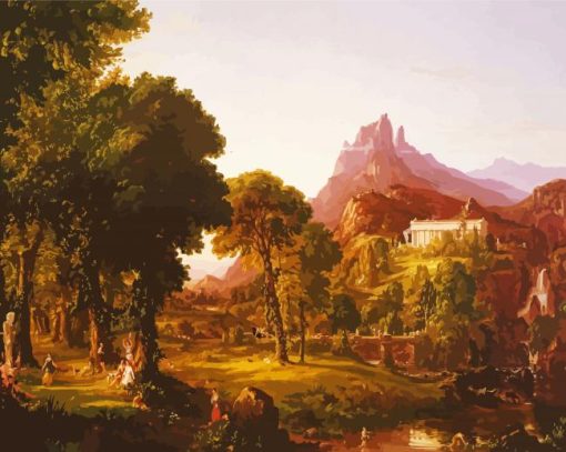 Dream Of Arcadia By Thomas Cole paint by number