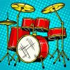 Drumkit Pop Art paint by number