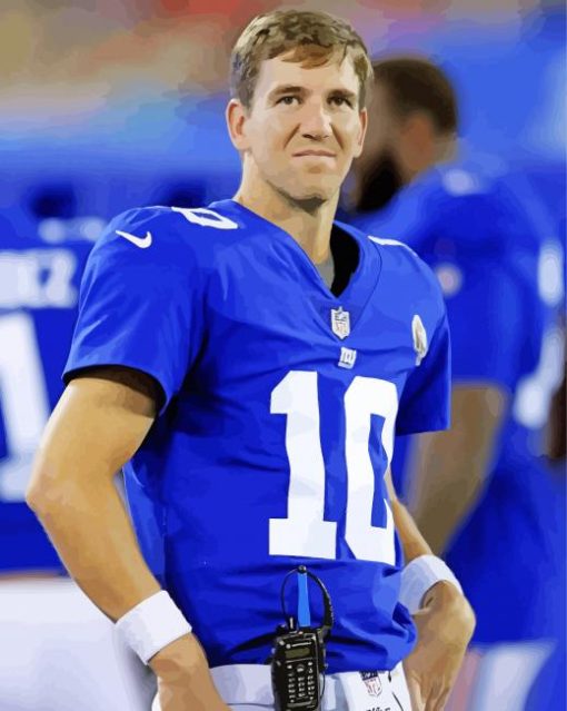 Eli Manning Footballer paint by number