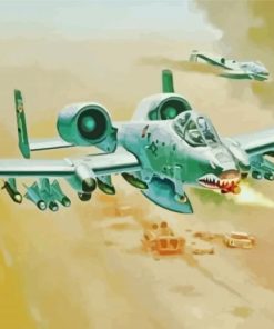 Fairchild Republic A 10 Thunderbolt II paint by number