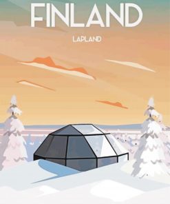 Finland Lapland Poster paint by number