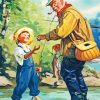 Fishing With Grandpa paint by number