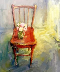 Flowers Vase On Chair paint by number