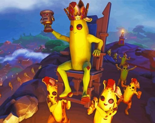 Fortnite Banana King paint by number