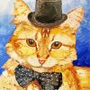 Ginger Cat With Bow Tie Art paint by number