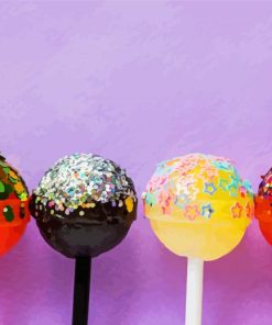 Glitter Lollipops paint by number