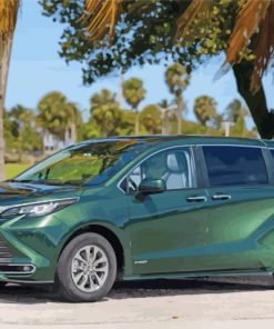 Green Toyota Sienna paint by number