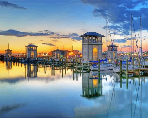 Gulfport Harbor paint by number