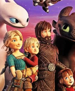 How To Train A Dragon paint by number