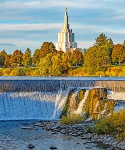 Idaho Falls Temple View paint by number