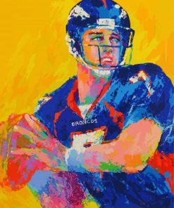 John Elway By Leroy Neiman paint by number