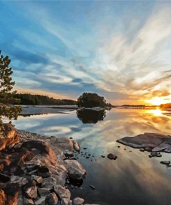 Leech Lake Minnesota paint by number