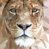 Lion With Triangles paint by number