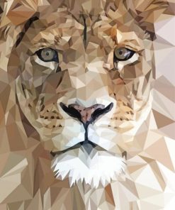 Lion With Triangles paint by number