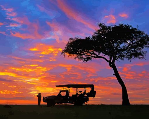 Maasai Mara Safari Land paint by number