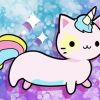 Magical Unicorn Cat paint by number