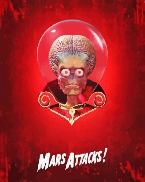 Mars Attack Poster paint by number