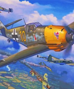 Messerschmitt Bf 109 Airplanes paint by number