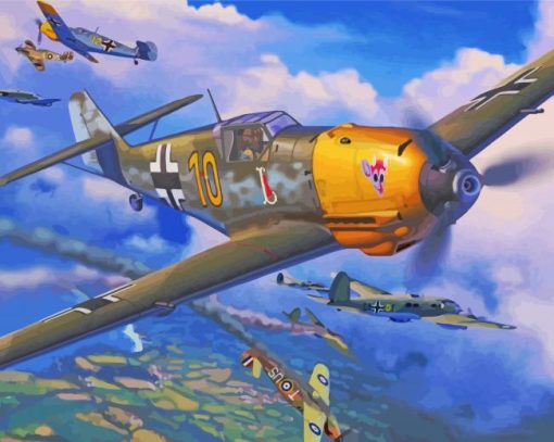 Messerschmitt Bf 109 Airplanes paint by number