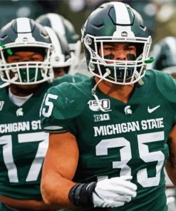 Michigan State Spartans American Football Team paint by number