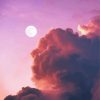 Moon And Clouds In A Pink Sky paint by number