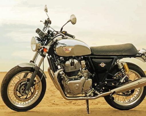 Motorcycle Royal Enfield Interceptor paint by number