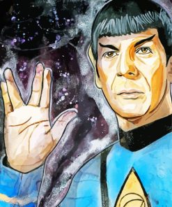 Mr Spock Vulcan Art paint by number