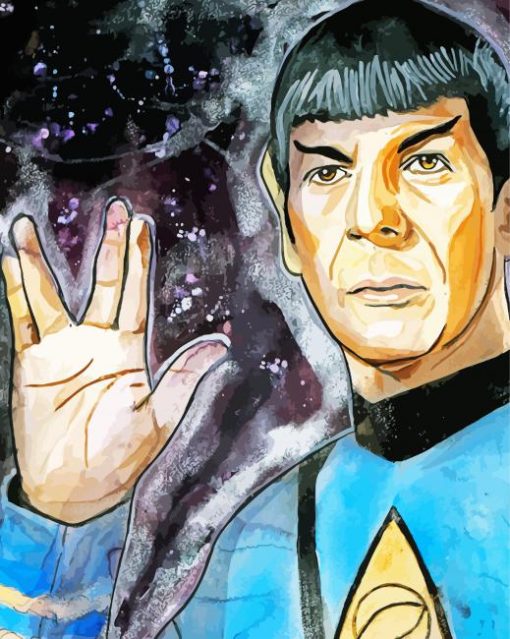 Mr Spock Vulcan Art paint by number