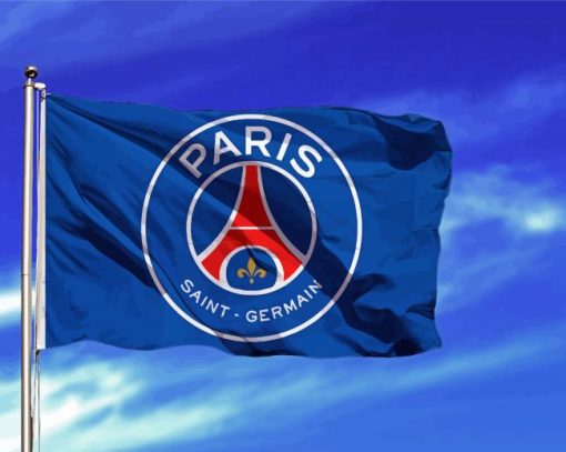 Paris Saint Germain Flag paint by number