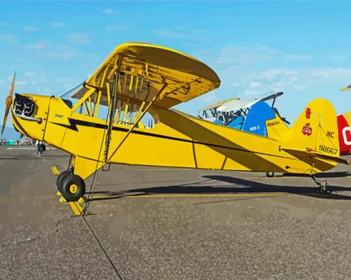 Piper J3 Cub paint by number