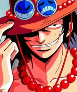 Portgas D Ace One Piece paint by number