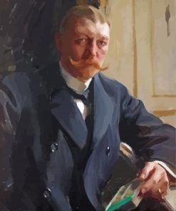 Portrait Of Franz Heiss By Anders Zorn paint by number