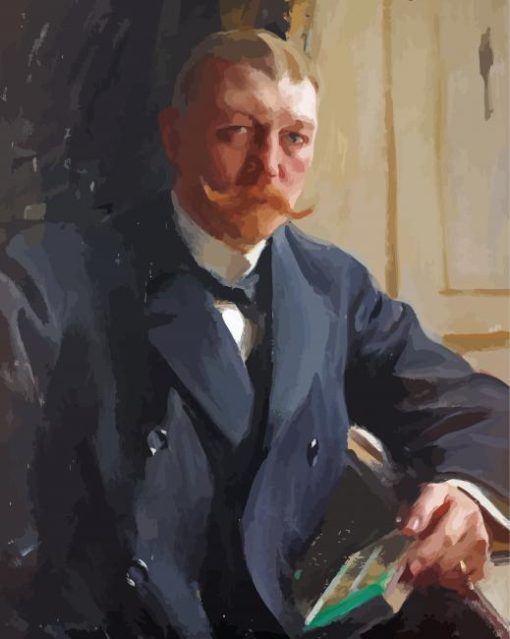 Portrait Of Franz Heiss By Anders Zorn paint by number