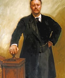 Portrait Of Theodore Roosevelt John Sargent paint by number