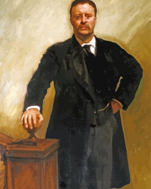 Portrait Of Theodore Roosevelt John Sargent paint by number