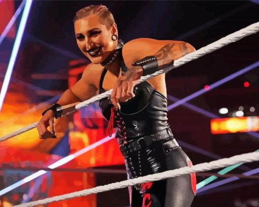 Professional Wrestler Rhea Ripley paint by number